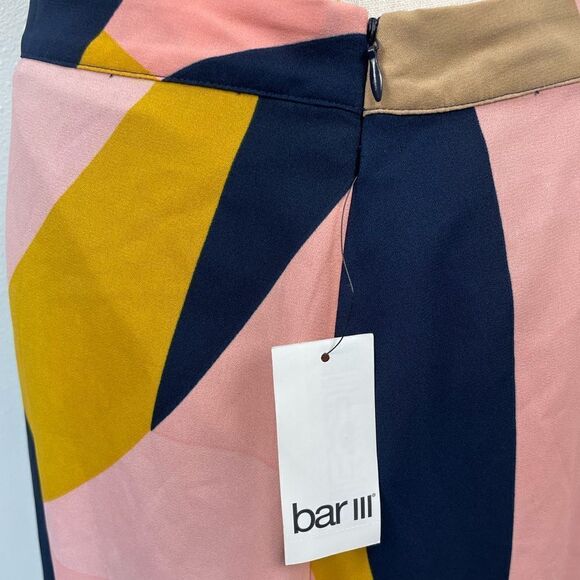 NWT Bar III Abstract Geo Midi Skirt Size 4 - Picture 6 of 7